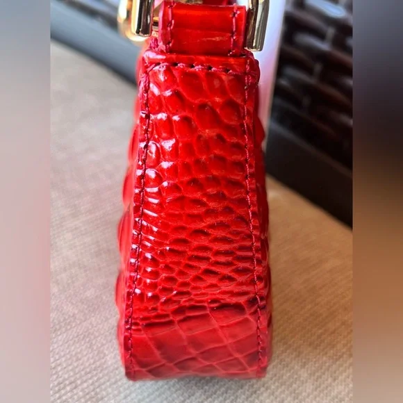 NWT Brahmin Lollie in RED EMBRACE Melbourne Micro Bag Wristlet